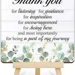 Sarvada Decor Employee Appreciation Gifts, Thank You Gift for Teacher Boss Coworker, Greenery Wooden Plaque with Easel for Home Office Desk Décor-picture-57