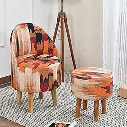 Homeaccex Ottoman Chair and Stool Combo Accent Chairs with Ottoman Pouffe Chair and Ottoman Set (31Inch Height, Multicolor)-picture-29