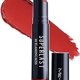 ME-ON SuperLast Matte Lipstick for Women | 24 Hrs Long Lasting | Waterproof, Smudge-Proof & Transfer-Proof | Lightweight, Cruelty-Free, High Pigment Soft Matte Finish (Flaming Kiss, 2 gm)-image-6