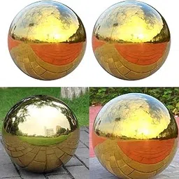 CALANDIS 2Pcs - 304 Stainless Hollow Ball Seamless Mirror Ball Sphere Home Deco 138mm | Bags Belts & Pouches | Garden D?©cor-image-33