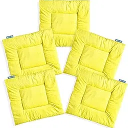 NEXTGO Floor Mat Puja Aasan 2Feet x 2Feet | Velvet Makhmal Fabric Microfiber Filling Floor Aasan for Dinner, Puja, Meditation, Garden, Yoga Mat for Home Office Ghar | Pack of 5 Bhagava Orange-picture-27