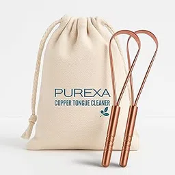 Purexa Ayurvedic Copper Tongue Cleaner with Ergonomic Q Handle (Pack of 2) | 100% Pure Copper Tongue Scraper| Improved Oral Health and Fresher Breath-picture-35