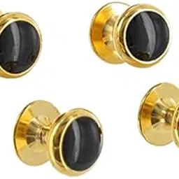 tripin Brass Black and Silver Kurta Buttons with for Men and Women-picture-10