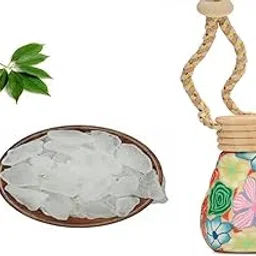 car perfume diffuser with hanging bottle, camphor fragrance,kapoor,karpuram,natural oraganic air freshener-picture-16