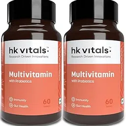 HealthKart Hk Vitals Multivitamin With Probiotics |For Men And Women|Vitamin C,Vitamin B,Vitamin D,& Zinc,Supports Immunity And Gut Health,2 Count,120 Capsule-picture-20