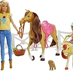 Barbie and Chelsea Blonde Dolls, 2 Horses with Bobbling Heads and 15+ Toy Accessories for Kids 3 Years Old and Up-picture-18