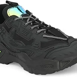 Further Sneakers for Men Stylish Black & White Shoes Long Lasting Comfort, Lightweight Sneakers for Men (Black)-picture-27