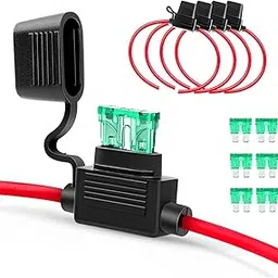 5PCS Inline Fuse Holder, 10/12/14 AWG Gauge Copper Wire, Waterproof ATC/ATO Blade Fuse, Automotive Accessories Universal for Car, Truck, ATV, Boat, Motorbike, Marine (12AWG)-picture-20