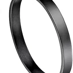 Stainless Steel Titanium Kada with Elegant Design for Men & Women Comfortable Party & Everyday wear Trendy Glossy Finish Armlet/Kada(IC - 902 SS KADA BLACK)-image-12