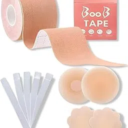 maket Boob Tape for Women - 2Nipple Cover, 10 Nipple Pasties & 36 Fashion Tape | Breast Tape Reusable & Adhesive | Bra/Body Tape for Breast A-g Cup-picture-19