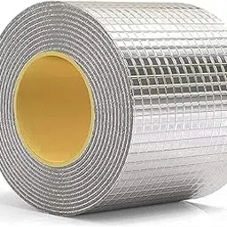 METWIN Waterproof Tape Heavy Duty Aluminum Foil Sealing Tape, Strong Adhesive, Waterproof, UV & Temperature Resistant for Roof, Window, Pipe, RV, and Gutter Repair (10CM*5M)-picture-11