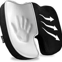 HealthSense Coccyx Cushion for Tailbone Pain Relief, Memory Foam Seat Cushion for Car & Chair with Charcoal-infused Memory Foam, Anti-Slip Back & Washable Premium Velvet Cover - Soft-Spot CC 50-picture-15