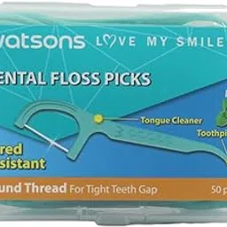 Watsons Mint Round Thread Dental Floss 50 Picks (THAILAND) (MINT)-picture-30