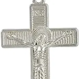 dulci 316L Stainless Steel Jesus Christ Cross Crucifix Pendant Necklaces With Black Thread Religious Jewellery For Men Women Boy and Girls-picture-22