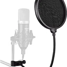 SPEHUB PF-100 6 inch Studio Microphone Pop Filter | For Singing, Music making, Smule, Studio Recording and YouTube | Shield Mask with 360 flexible pop filter screen with Gooseneck clip (Black)-picture-28