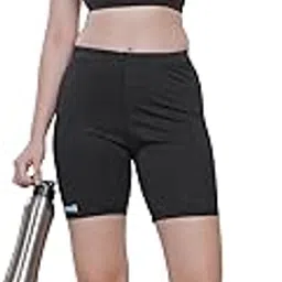 Women's Compression Gym Shorts – High-Performance Stretch Fit Black Shorts for Women-picture-15