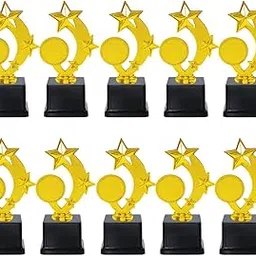 Spellbale Golden Trophy Pack of 10 for Events, Functions, Award (T-18-10) (21 CM)-picture-18