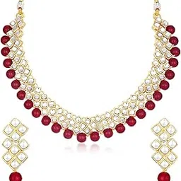 sukkhi Exotic Kundan Gold Plated Wedding Jewellery Choker Necklace Set for Women (N73524)-picture-27