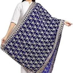 mc Moda Chales Zari Work Velvet Shawl-picture-13