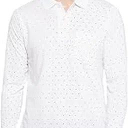 Men's Printed Long Sleeves Cotton Front Button T-Shirt's-image-0