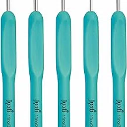 Jyoti Crochet Hook Aluminium with Plastic Handle for Wool Work, Hand Knitted Sewing DIY Craft Weaving Needle, Ideal for Sweaters, Purses, Scarves, Hats, # 15705 (6"/15cm of Size 11 / 3mm) - 5 Pieces-image-67