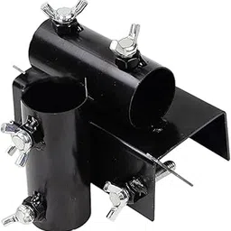 Deck Umbrella Holder Metal Bench Deck Umbrella Stand for Bleacher Fence Boat Black Double Holes | Home Décor | Kitchen Tools-image-39