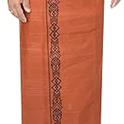 tuni mani Men's Cotton Print Dhoti with Decorative Printed Border/Length 2.0mtr Single Dhoti-picture-36