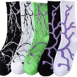 rozzyblue Men's Athletic Ankle Socks, Cotton Blend, Mid Top, 5 Pairs Multicolor, Breathable Sports Socks for Running and Yoga-picture-18