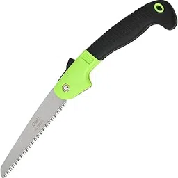 Deli DL580618 9" Folding Saw with 65Mn Steel Blade ABS Handle 3-Sided Grinding Teeth Secure Lock Handsaw for Pruning Gardening Camping Wood Cutting Tree Branch (Pack of 1,Green & Black)-picture-19