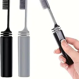 (Pack of 4) Portable Folding Travel Toothbrush - Soft Bamboo Charcoal Bristles, Compact Toothbrush with Protective Case for Travel, Office & Camping - Pocket Size, Convenient & Hygienic-picture-51