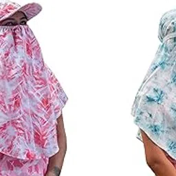 shine n show Pure Cotton Printed Scarf Cum Mask With Face Cover Sun Protection Free Size For Women's And Girl's (Multicolor) PO274-picture-52