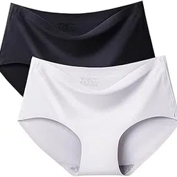 LOURYN KOULYN® Women's Seamless Hipster Ice Silk Panty Pack of 2 (Colour May Vary)…-picture-23