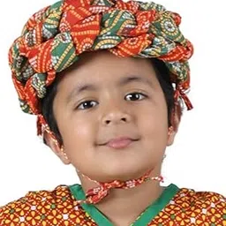 BookMyCostume Kids Rajasthani Pagdi Indian Traditional Turban For Boys And Men - Red & Green-picture-10