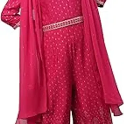 aurelia Pink Zari Embroodered Festive Jumpsuit-picture-55