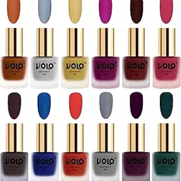 Volo Velvet Dull Matte Bold Colors Nail Polish Combo in Wholesale Rate(Metallic Coral, Metallic Silver, Metallic Golden, Magenta, Maroon, Passion Pink, Dark Coffee 96 ml) Pack of 12-picture-36