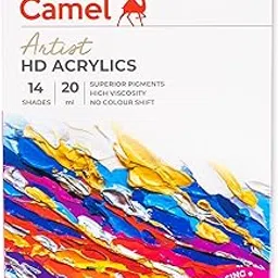 Camel Artist HD Acrylics 14 shades x 20 ml-image-2