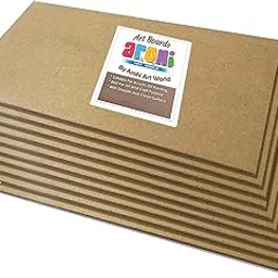 Arohi Art World MDF Art Board Rectangle Shape for DIY, Resin, Art & Craft, Acrylic, Ol Painting Purpose. Size: 8 x 4 Inches, Thickness 4 mm, Set of 10 Art Boards-picture-20