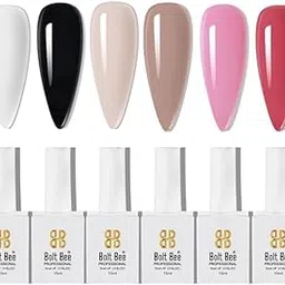 Bolt Bee Gel Nail Polish Set 6 Premium Long-Lasting, Fast-Drying, High-Gloss Gel Colors for Salon-Quality Nails at Home Perfect for Manicure and Pedicure |Timeless Touch Collection, 15ml-image-17
