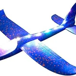 WOPPCART 3D Throw Foam Plane 17.5inch Large Throwing Foam Plane Dual Flight Mode, Aeroplane Gliders, Flying Aircraft (Pack of 1 - Multi Colour)-picture-38