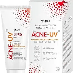 New ACNE-UV Sunscreen SPF50+ PA++++ | 50g Oil Free, Non Comedogenic Silicone Gel Sunscreen SPF 50 | UVA/UVB Protection | Water Resistant | No White Cast | Suitable for All Skin Types-picture-36