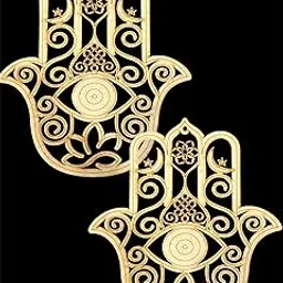 Bs amor 2 pcs Plain Hamsa Hand Cutout MDF Cutout for DIY Art and Craft | Wall Hanging Decorations, Festival Gift, Wedding 6.5X6(inch)-picture-12