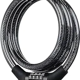 Kandid Advance Heavy Duty Digital Number Lock - Universal Combination Cable Lock for Bike, Helmet, Luggage | Steel Wire, PVC, Plastic | 12x1200 mm, Anti-Theft Security-picture-48