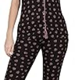 dollar Missy Women's Combed Cotton Shirt Pyjama Night Suit Black-Pink-picture-21