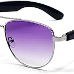 Piluyaa Smart Sunglasses with Bluetooth 5.4 for Men/Women, Auto On/Off Hall Sensor, HD Stereo Sound, 6H Battery Life, Magnetic Charging – All-Day Comfort for Driving, Sports & Outdoor-Purple-image-30