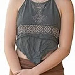 crystalheal; designing the destiny Crystal Heal Audrey Crop Top – Women’s Boho Cotton Crop Top, Summer Casual Sleeveless Tank-picture-29