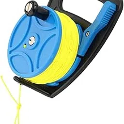 UJEAVETTE® Multi Purpose Scuba Diving Line Reel with Handle Safety Gear Kayak Anchor Blue 83 Meters-image-56