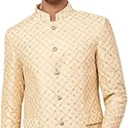 kraft india Men's Silk Blend Embroidered Bandhgala Coat/Blazzer-picture-16