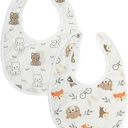 Mini Klub Kids Pack of 2 Printed Pure Cotton Bibs-picture-12
