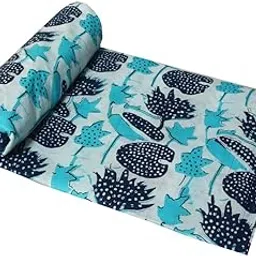 Kalap Floral Printed Cotton Cloth Materiel Indian Cotton Hand Block Print Fabric Running Jaipuri Hand Block Printed Women Dress Material Kurtis Natural 43" Inches (5 Meter)-picture-39