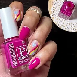Perpaa Colorich Vegan Quick Dry & High Gloss Nail Paint (Rani Pink)-picture-11